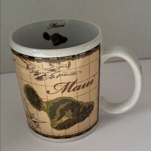 Maui‎ Themed Beige and Green Mug
